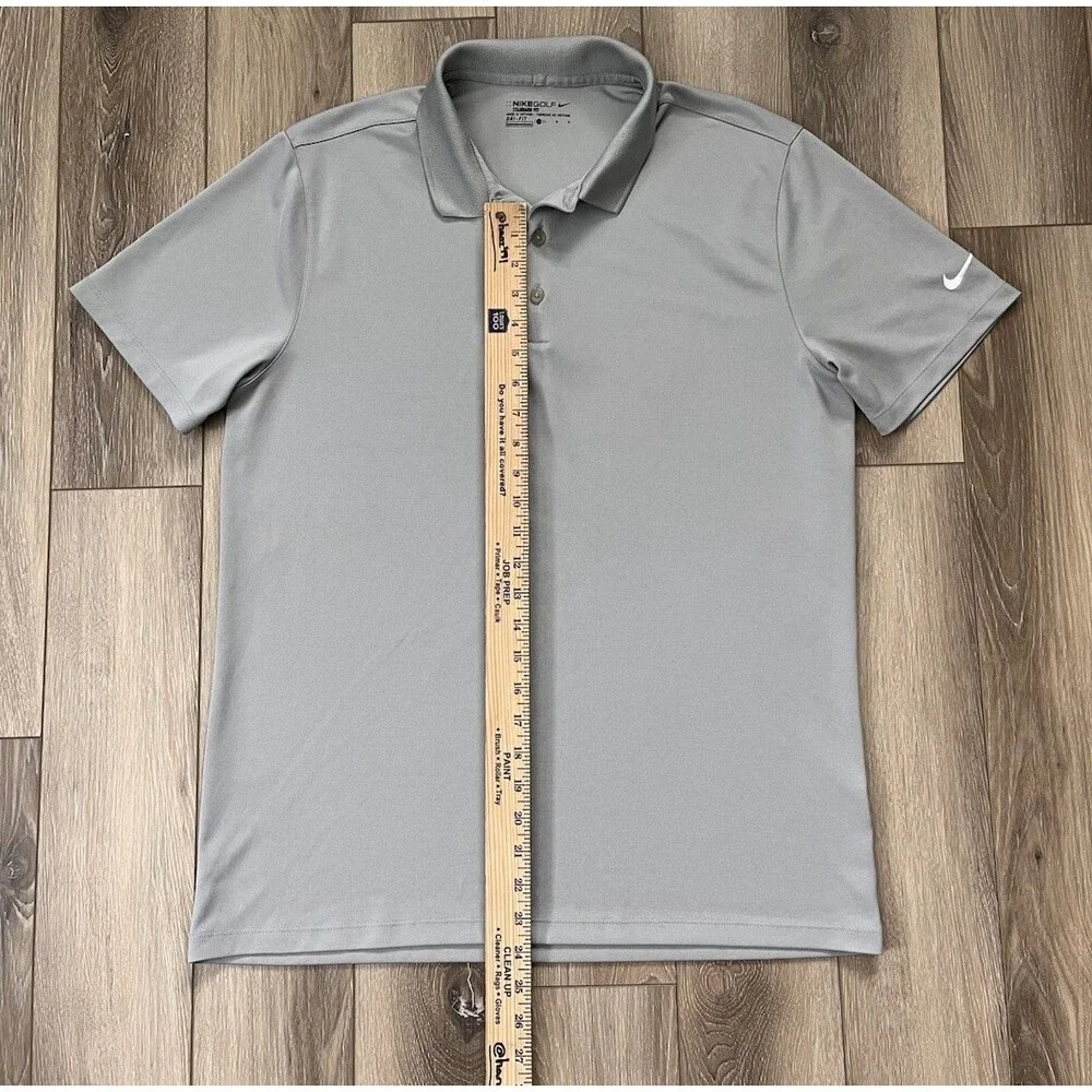 Nike Golf Standard Fit Performance Dri Fit Polo Shirt Mens Sz L Gray Lightweight
